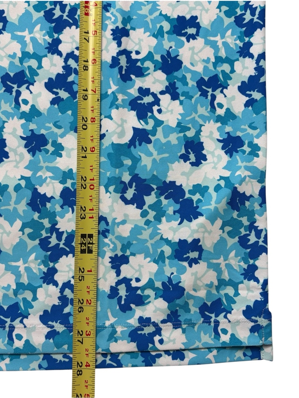 NWT G/FORE Camo Floral Tech Piqué Golf Polo Blue S - Picture 10 of 15
